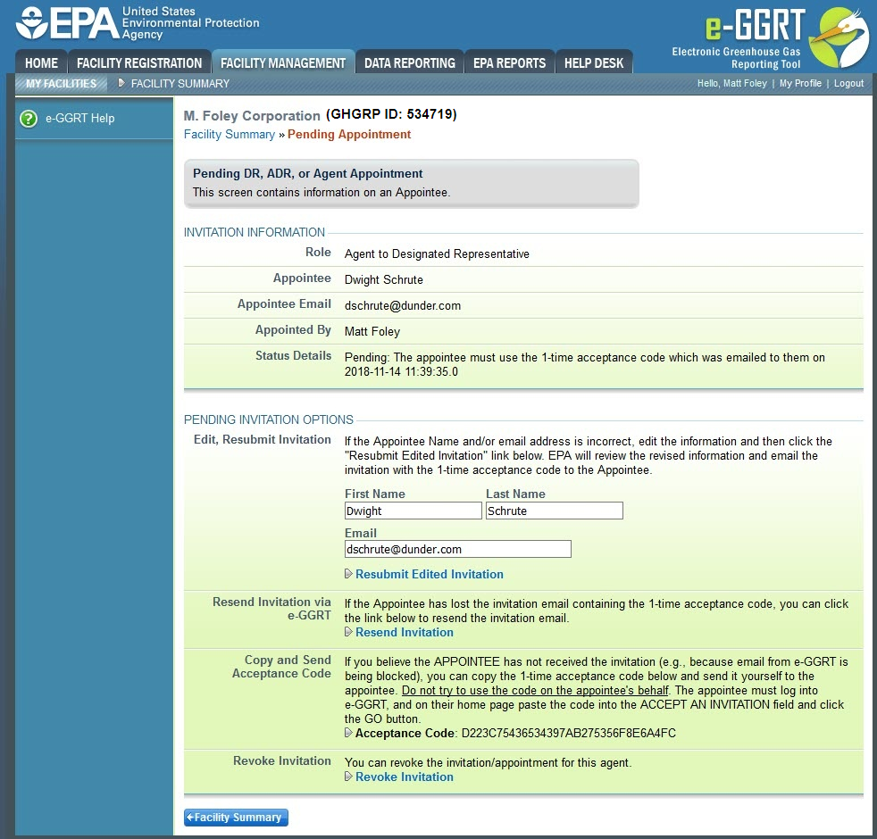 "Revoke Invitation" link image